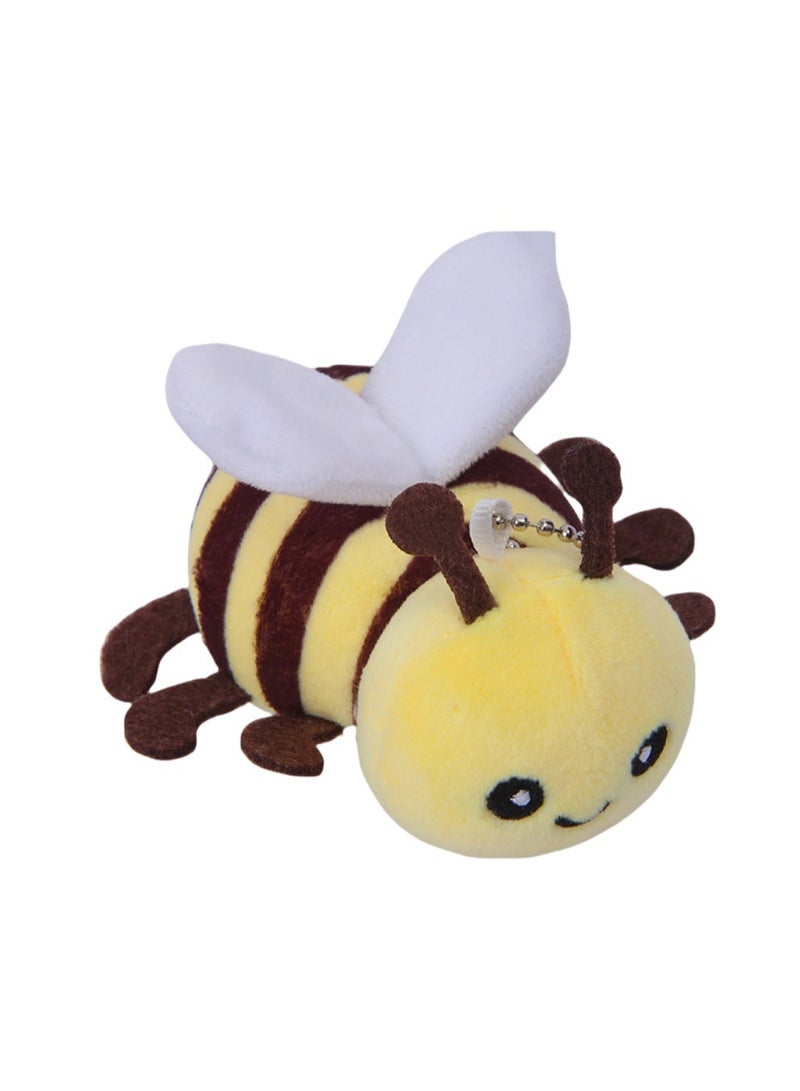 دمية محاكاة النحلة المحشوة مقاس 10 سم، سلسلة حشرات، سلسلة مفاتيح، حقيبة ظهر، قلادة صغيرة، هدية عيد ميلاد للأولاد والبنات - Image 1
