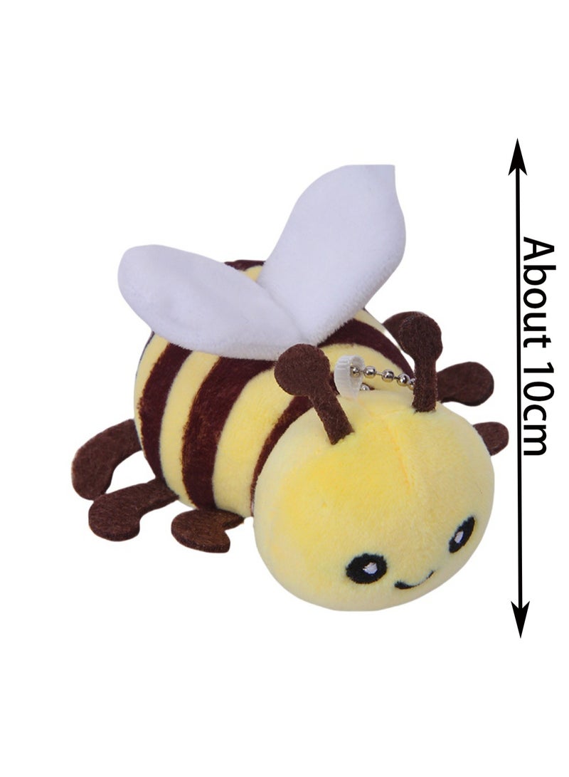 دمية محاكاة النحلة المحشوة مقاس 10 سم، سلسلة حشرات، سلسلة مفاتيح، حقيبة ظهر، قلادة صغيرة، هدية عيد ميلاد للأولاد والبنات - Image 2