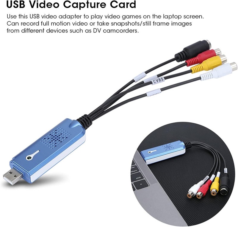 بطاقة تسجيل فيديو USB لتسجيل وتعديل ألعاب الفيديو ذات الحركة الكاملة، مخصصة لشاشات الكمبيوتر واللابتوب ومزودة بمنفذ USB - Image 2