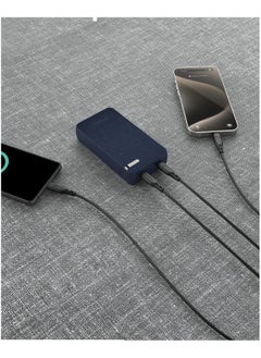 Remson Remson Revo Charge 20000mAh Portable Power Bank 20W Power Delivery Dual USB-C Output with Leather Exterior Design Compatible for iPhone Tablet Samsung  - Image 2