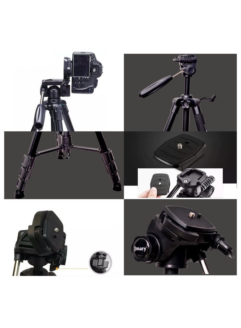 Jmary KP-2254 Professional Aluminum Tripod Monopod for All DSLR Cameras (Black) - Image 4