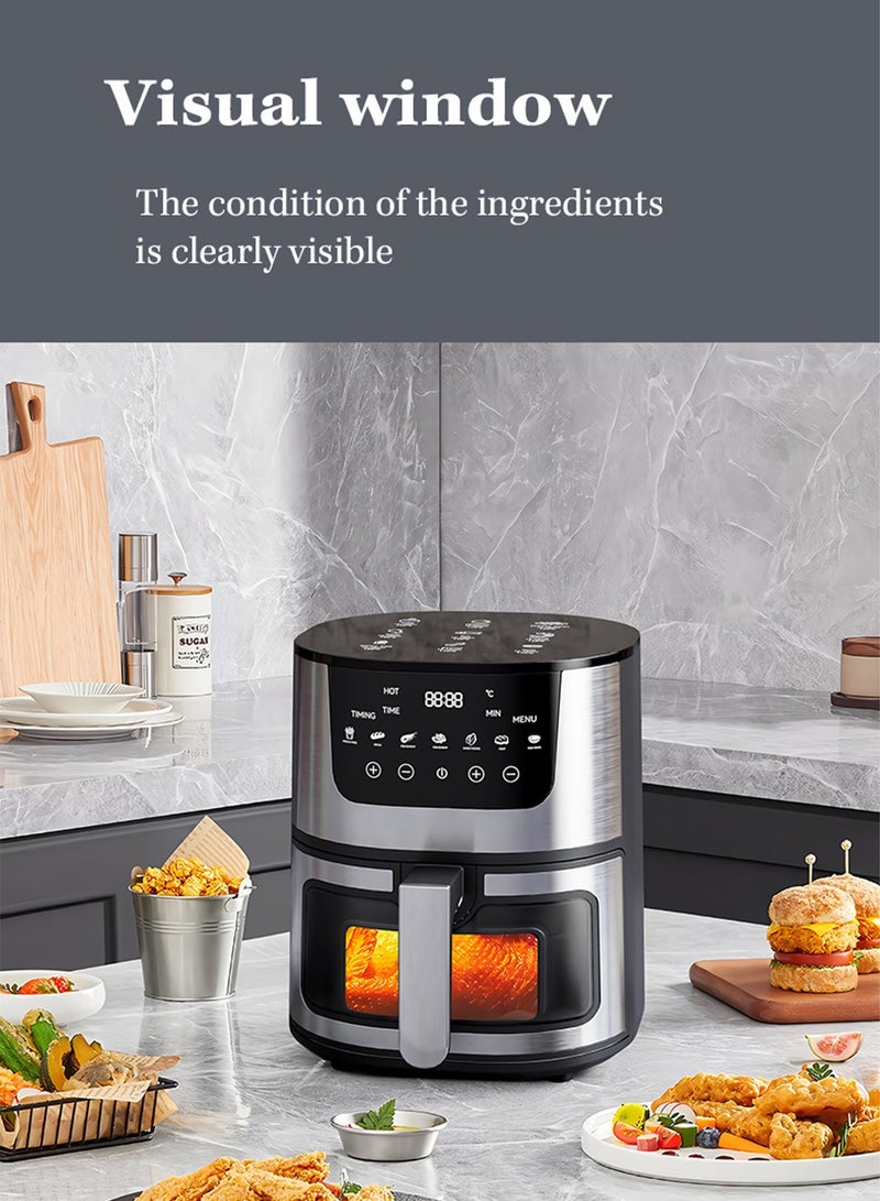 FLUXHOM Air Fryer Oven 7L Stainless Steel Digital Touch Screen Dishwasher-Safe–Roast, Bake, Broil and Air Fry Quick and Easy Meals - Image 4