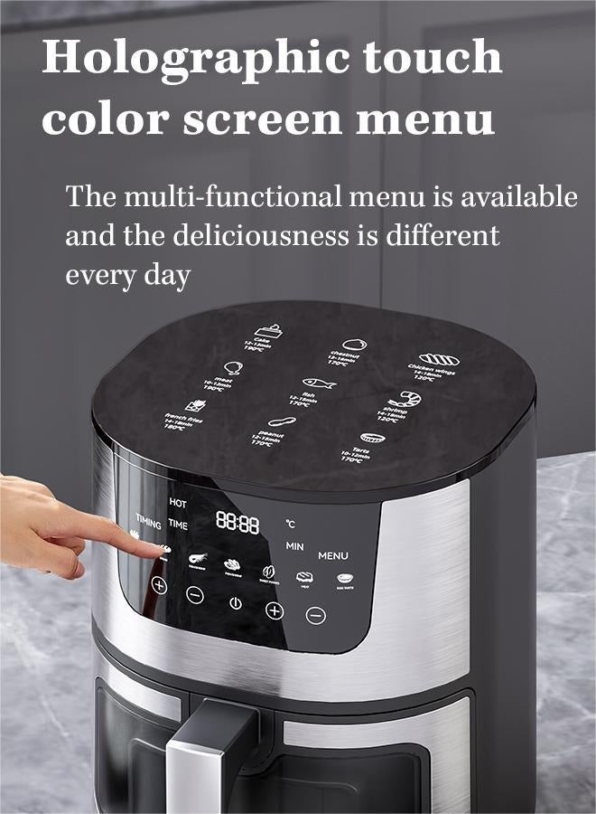 FLUXHOM Air Fryer Oven 7L Stainless Steel Digital Touch Screen Dishwasher-Safe–Roast, Bake, Broil and Air Fry Quick and Easy Meals - Image 3