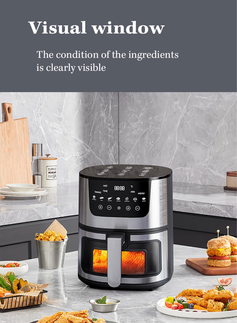 Air Fryer Oven 7L Stainless Steel Digital Touch Screen Dishwasher-Safe–Roast, Bake, Broil and Air Fry Quick and Easy Meals  - Image 4