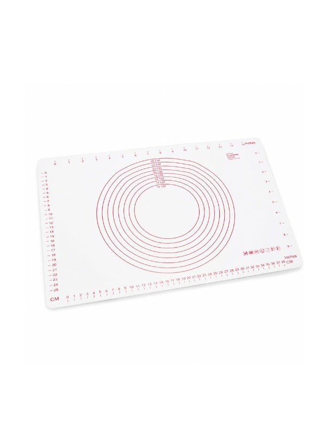 Silicone Baking Mat, 100% Platinum Silicone, Heat-Resistant & Non-Slip, Reusable Non-Stick Pastry Mat with Measurement Markings, 45 x 32 cm, BPA-Free & Dishwasher Safe - Image 1