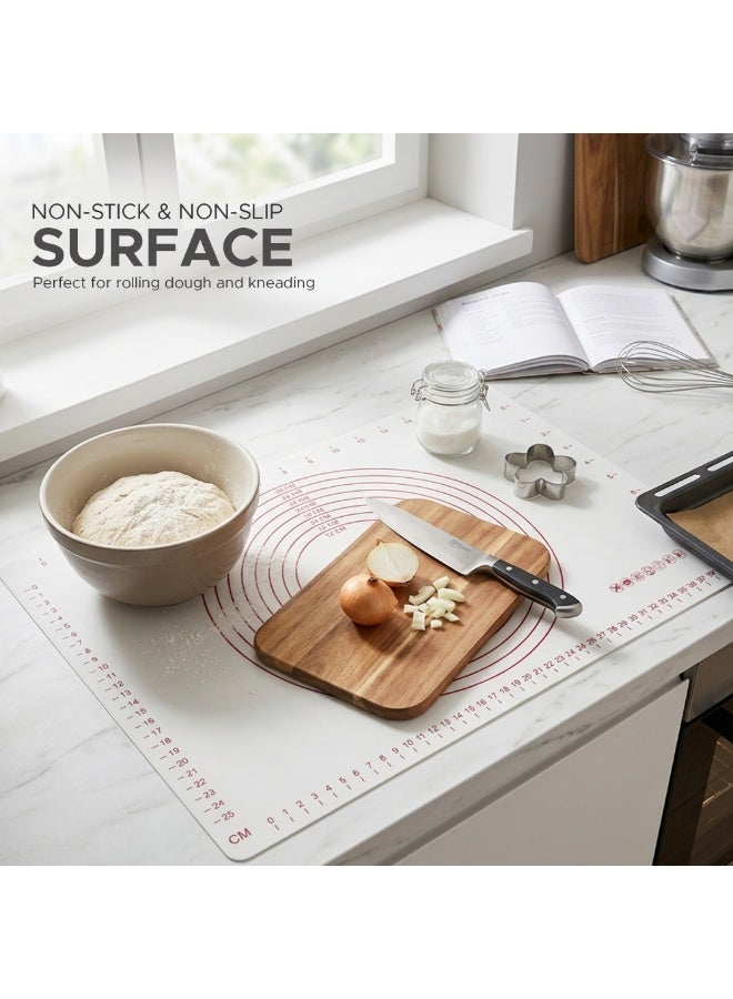 Silicone Baking Mat, 100% Platinum Silicone, Heat-Resistant & Non-Slip, Reusable Non-Stick Pastry Mat with Measurement Markings, 45 x 32 cm, BPA-Free & Dishwasher Safe - Image 4