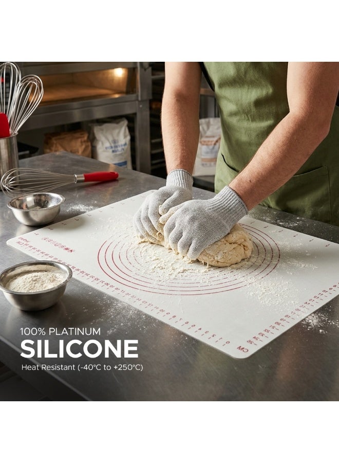 Silicone Baking Mat, 100% Platinum Silicone, Heat-Resistant & Non-Slip, Reusable Non-Stick Pastry Mat with Measurement Markings, 45 x 32 cm, BPA-Free & Dishwasher Safe - Image 5