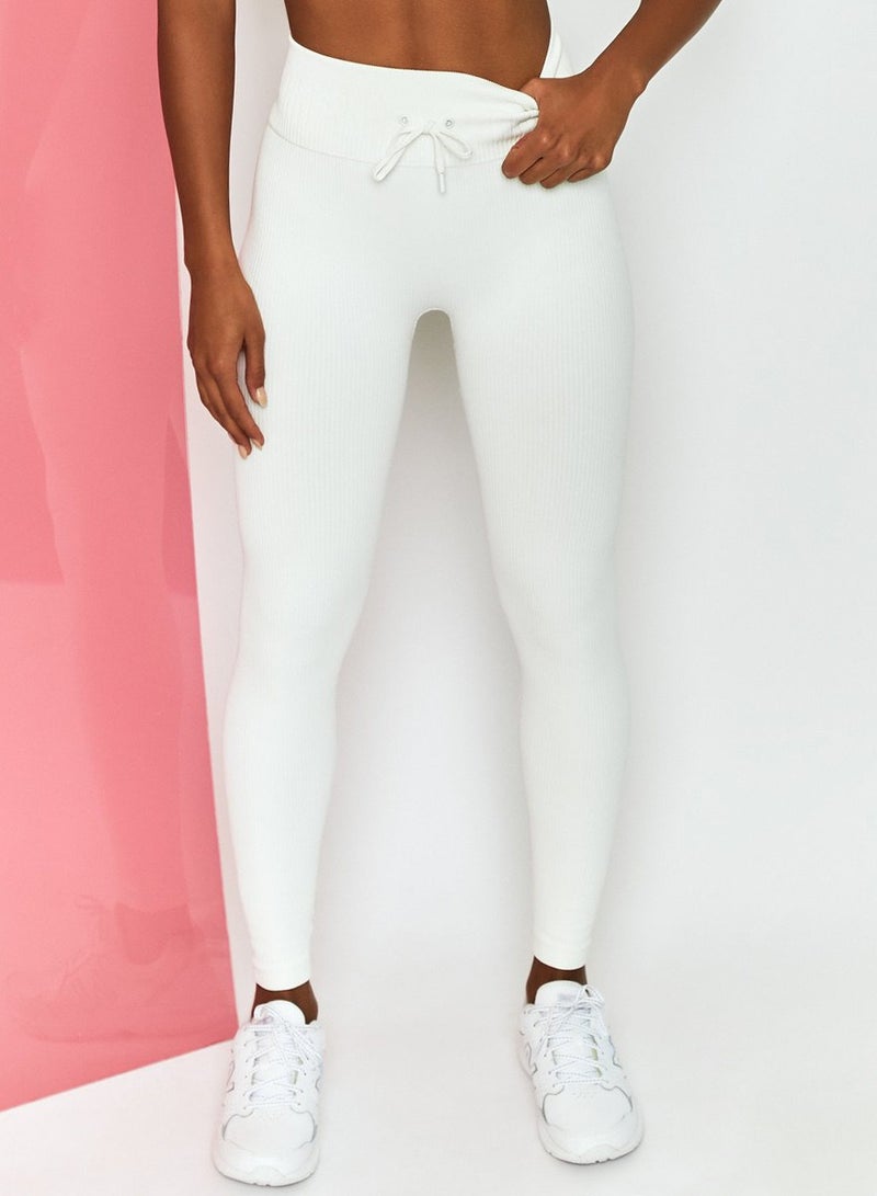 Loquat Yoga Tight Fitting Stretch Soft Pants White  - Image 2