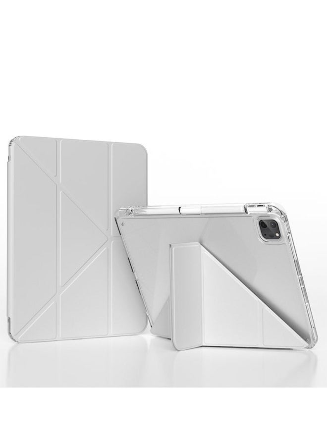2024 Pro11 Inch Protective Shell Pen Slot Y Fold Mini7 Apple Tablet 10 For Ipadair5 Protective Cover-Color:high Cold Ash-Applicable Model:PRO7 13（2024）  - Image 1