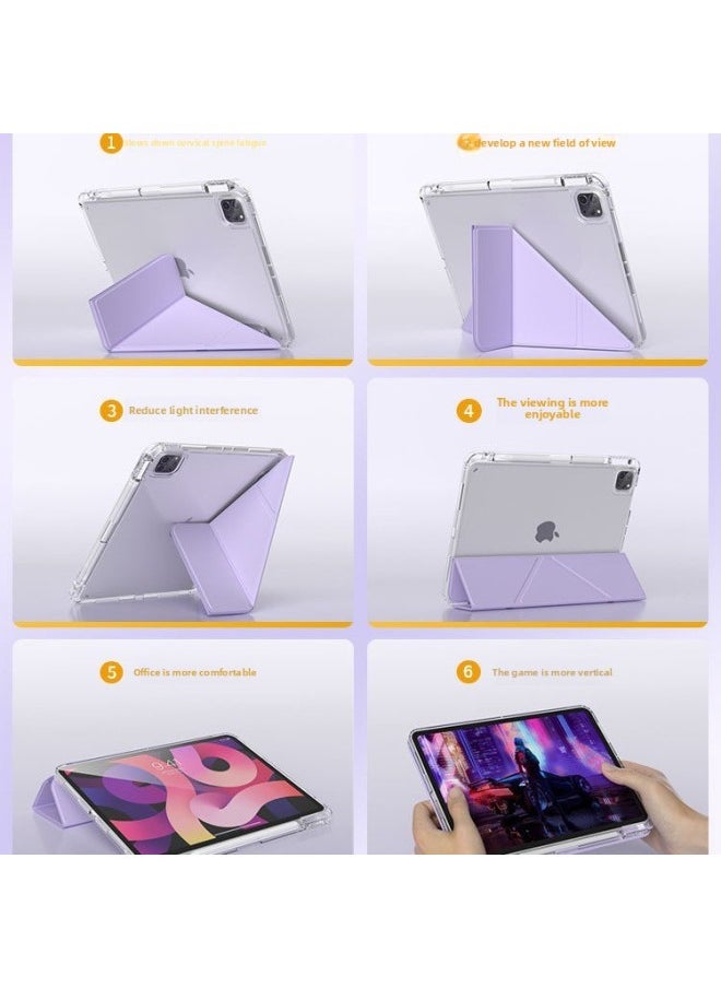 2024 Pro11 Inch Protective Shell Pen Slot Y Fold Mini7 Apple Tablet 10 For Ipadair5 Protective Cover-Color:high Cold Ash-Applicable Model:PRO7 13（2024）  - Image 4