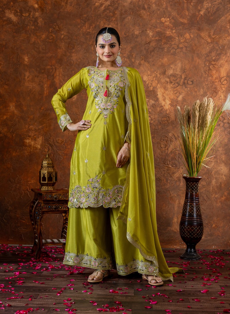 PREMIUM DESIGNER READYMADE TOP PLAZZO AND DUPATTA COLLECTIONS  - Image 1