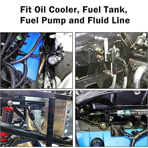 YSIL 6AN Male Flare to 6AN ORB Fitting Adapter O-ring BOSS Fuel Pump Rail Connector Aluminum Black 2PCS - Image 5