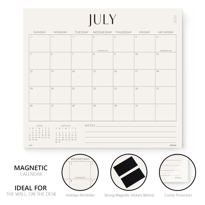 Jotsome Magnetic Calendar for Refrigerator 2026-2027, Monthly Fridge Calendar From Now to June 2027 13x11 inch, Easy Planning, Gift for the Holidays - Image 3