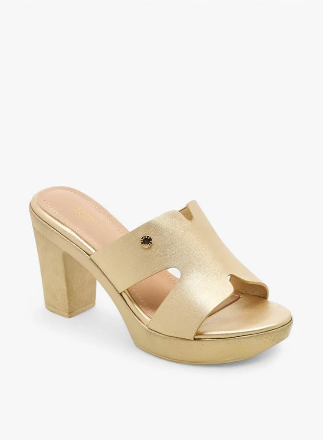 فلورا بيلا من شو إكسبرس صنادل سلايد بتفاصيل مقصوصة وكعب بلاتفورم