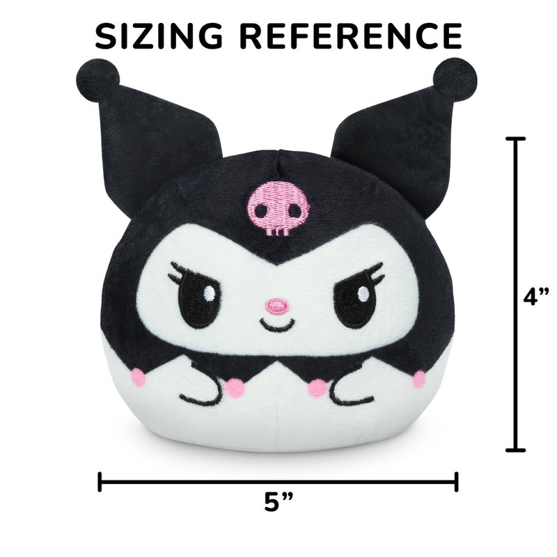 TeeTurtle Reversible Sanrio Kuromi and My Melody Plushie 4-Inch Cute Kawaii Two-Sided Flip Plush Toy with Embroidered Details - Cute Mini Collectible Plush for Kids, Teens, and Adults - Image 4