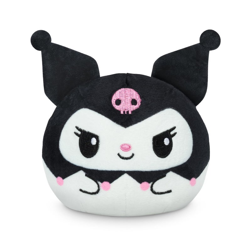 TeeTurtle Reversible Sanrio Kuromi and My Melody Plushie 4-Inch Cute Kawaii Two-Sided Flip Plush Toy with Embroidered Details - Cute Mini Collectible Plush for Kids, Teens, and Adults - Image 1
