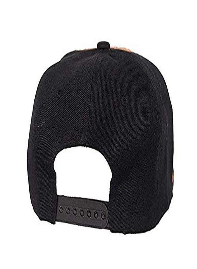 Niue Unisex Cotton Stud Spike Crocodile Snapback Hip Hop Cap (Black) - Image 2