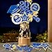 kockuu Graduation Decorations for Class of 202630pcs Glitter Blue Gold Graduation Table Centerpieces Sticks with LED String Lights for College High School 2026 Graduation Party Favors Supplies - Image 3
