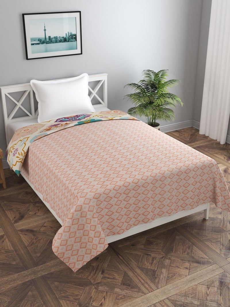 MORADO Glace Cotton 210 TC Single Bed Size Reversible Duvet Cover/Quilt Cover/Rajai Cover/Blanket Cover with Zipper (Purple, 60x90 Inches) - Image 3