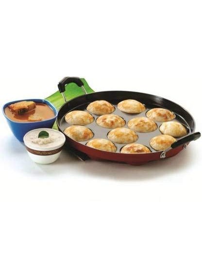 KD ZONE KD ZONE Non Stick Aluminium 12 Cavities 21 cm Appam Maker Multicolour  - Image 2