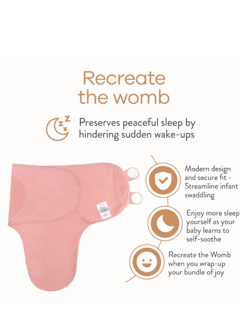 Comfy Cubs Muslin Swaddle Blankets and Easy Adjustable 3 Pack Infant Sleep Sack Wrap Newborn Babies Large Bundled ( Blush/Mauve/Mulberry) - Image 4