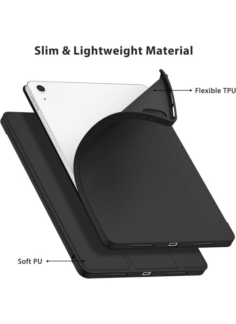 TWEGGON Case for iPad (A16) 11th Generation 2025, Protective Flip Folio Smart Case Cover for Apple iPad (A16) 11th Generation Black  - Image 2