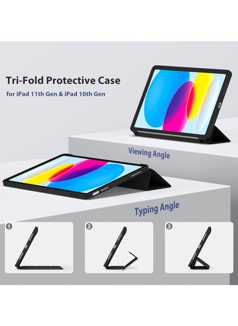 TWEGGON Case for iPad (A16) 11th Generation 2025, Protective Flip Folio Smart Case Cover for Apple iPad (A16) 11th Generation Black  - Image 5