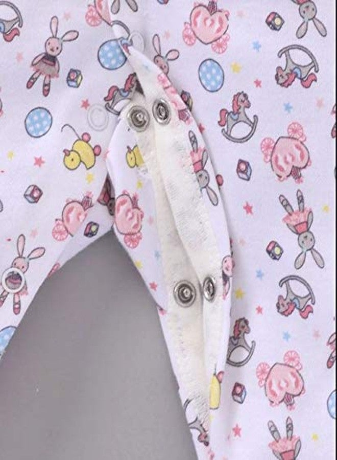 Mini Berry Babyneeds New Born Baby Multi-Color Long Sleeve Cotton Sleep Suit Romper for Boys and Girls Set of 3 - Image 4