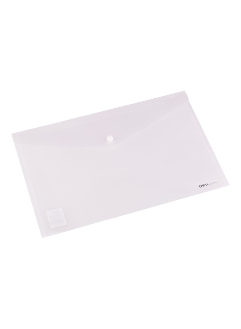 Deli E38165 FC File Bag (Transparent) – ideal for organizing documents, receipts & stationery - Image 2