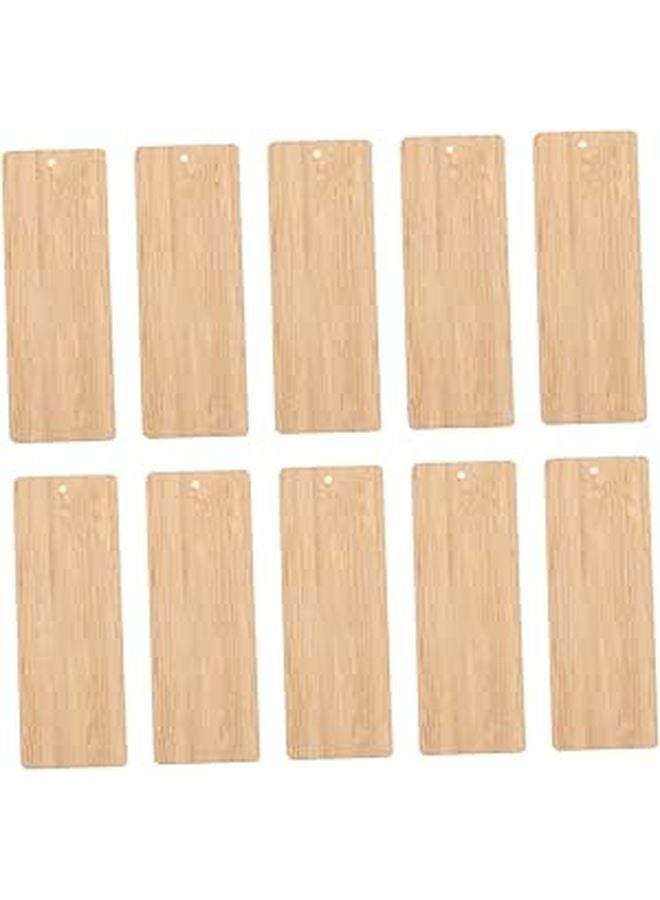 10 Pack Unfinished Wooden Bookmarks DIY Craft Kit With Rounded Edges For Students Readers Writers Gifts - Image 1