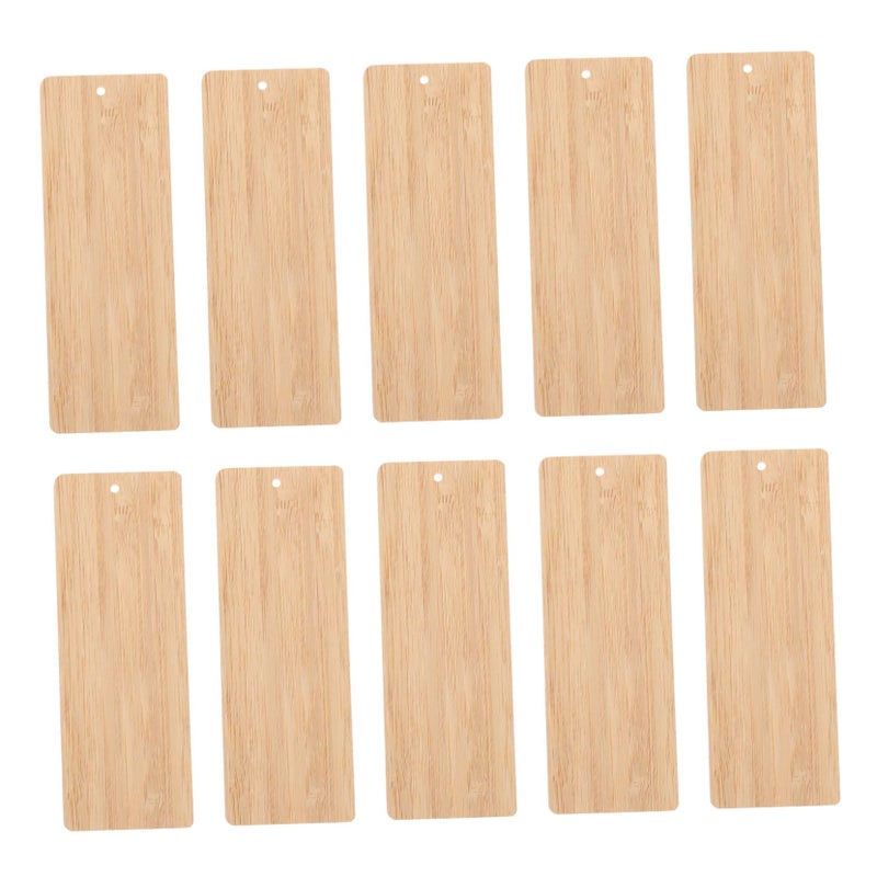 10 Pack Unfinished Wooden Bookmarks DIY Craft Kit With Rounded Edges For Students Readers Writers Gifts - Image 2