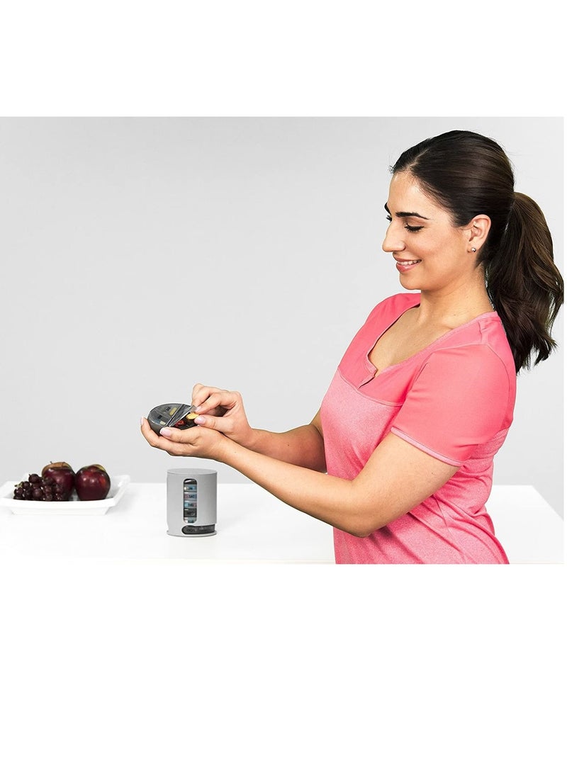 PILL PRO منظم حبوب أسبوعي Pill Pro مع 7 صواني و 4 حصص - Image 3