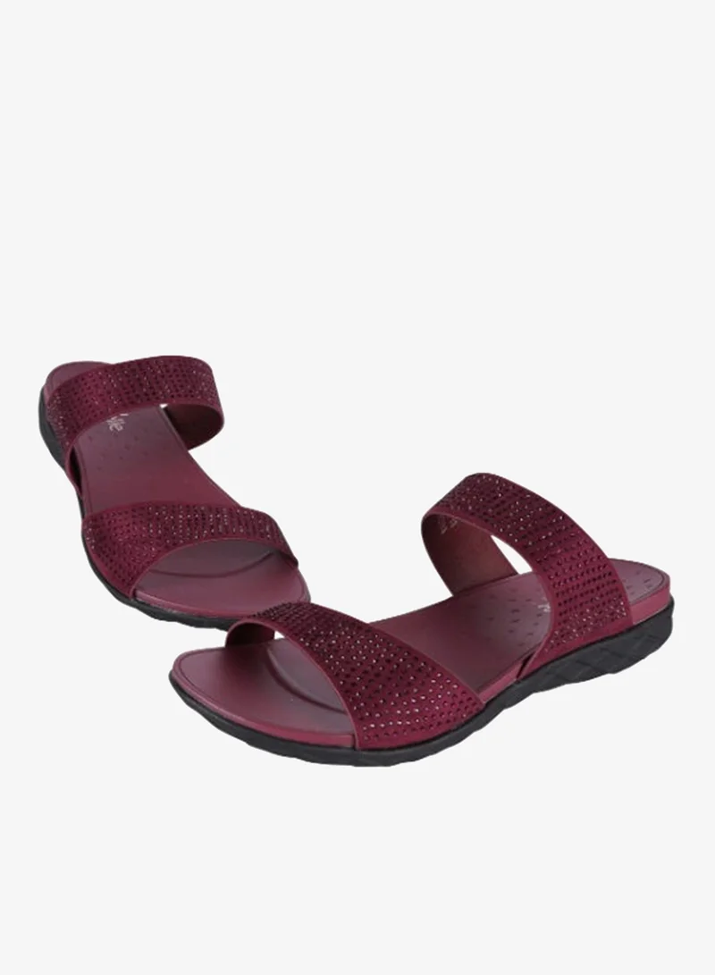 Michelle Morgan Maroon 092-2579 Michelle Morgan Ladies Casual sandals 814RJ082 Maroon for Women | Best Price UAE
