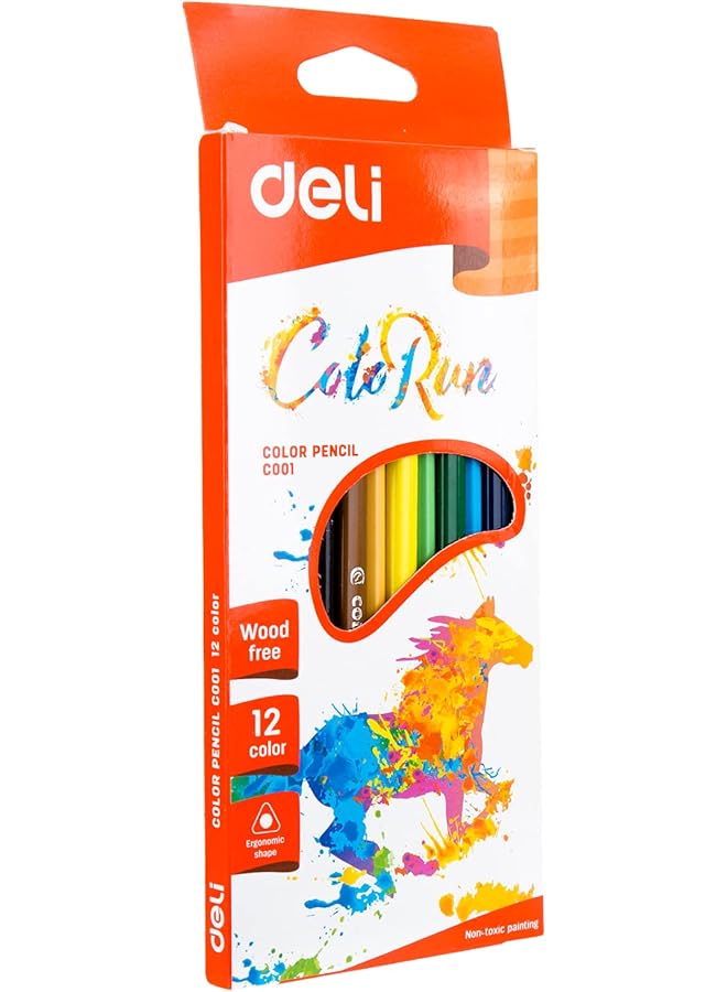 Deli Ec00100 Colored Pencil Clean And Flat Edge After Cutting For Safe Use - Image 1