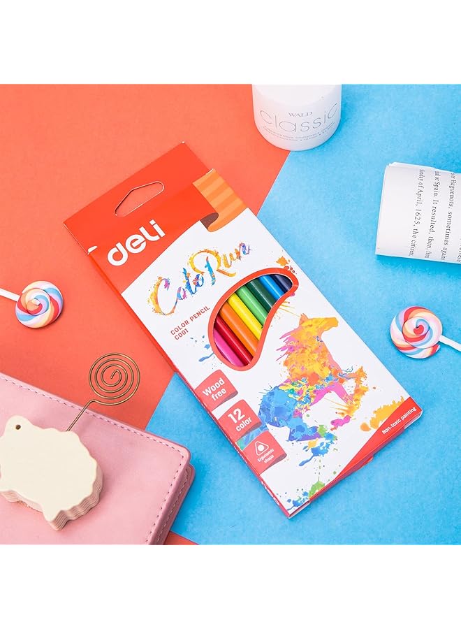 Deli Ec00100 Colored Pencil Clean And Flat Edge After Cutting For Safe Use - Image 2