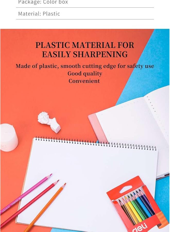 Deli Ec00100 Colored Pencil Clean And Flat Edge After Cutting For Safe Use - Image 5