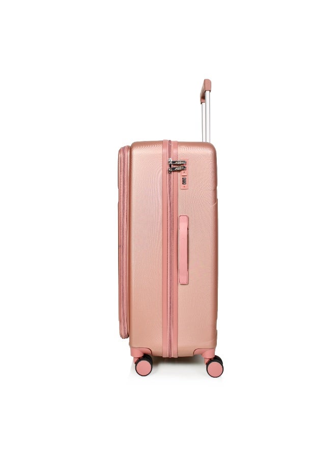 مورانو شنط سفر من مورانو للجنسين بجيب أمامي مجموعة من 3 قطع طقم حقائب سفر روز قولد مقاسات 28''-24''-20'' إنش - Image 5