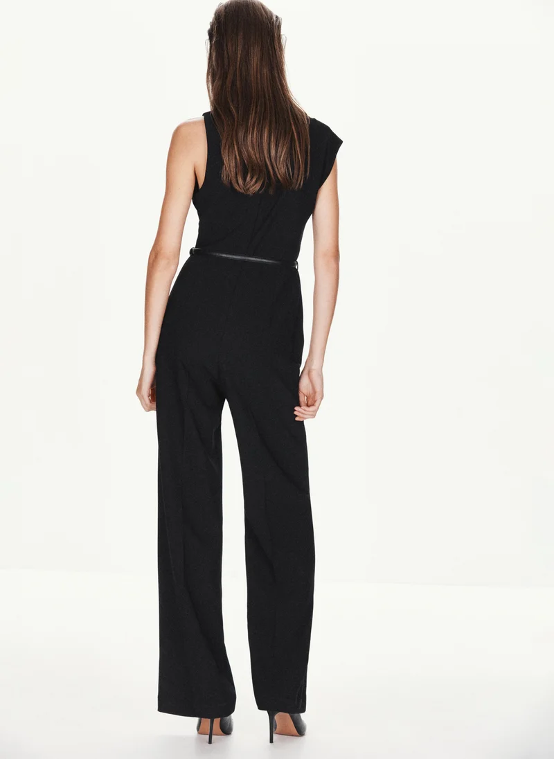 Mango Jumpsuit With Draped Detail Belt