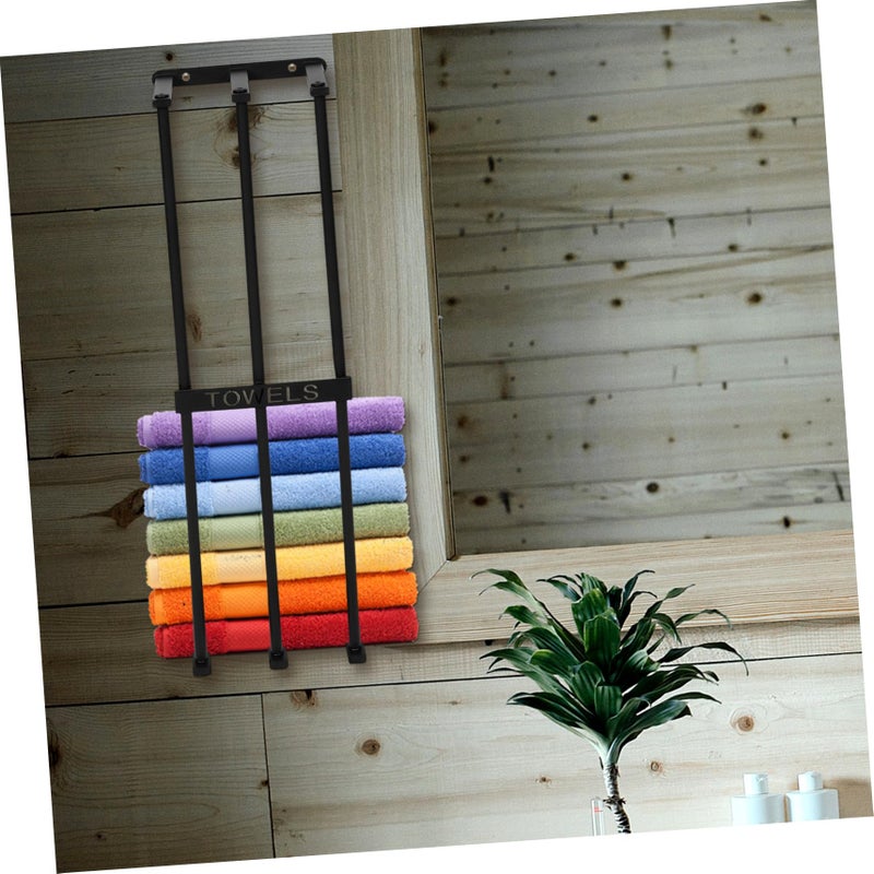 Stainless Steel Towel Rack Wall Mounted Vertical Organizer Holds Large Towels Space Saving Modern Design - Image 5