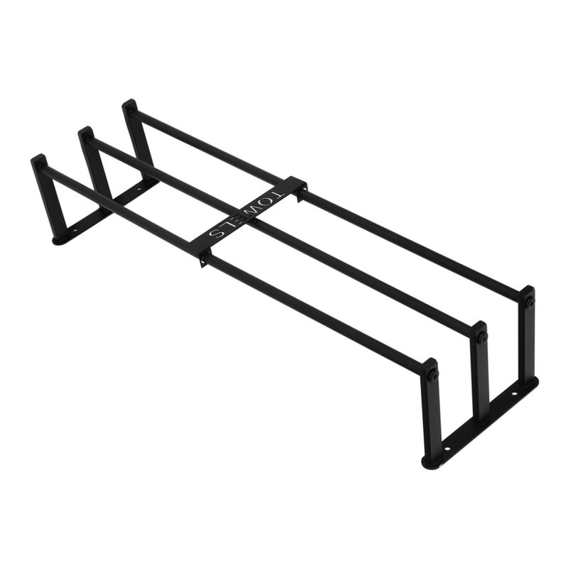 Stainless Steel Towel Rack Wall Mounted Vertical Organizer Holds Large Towels Space Saving Modern Design - Image 2