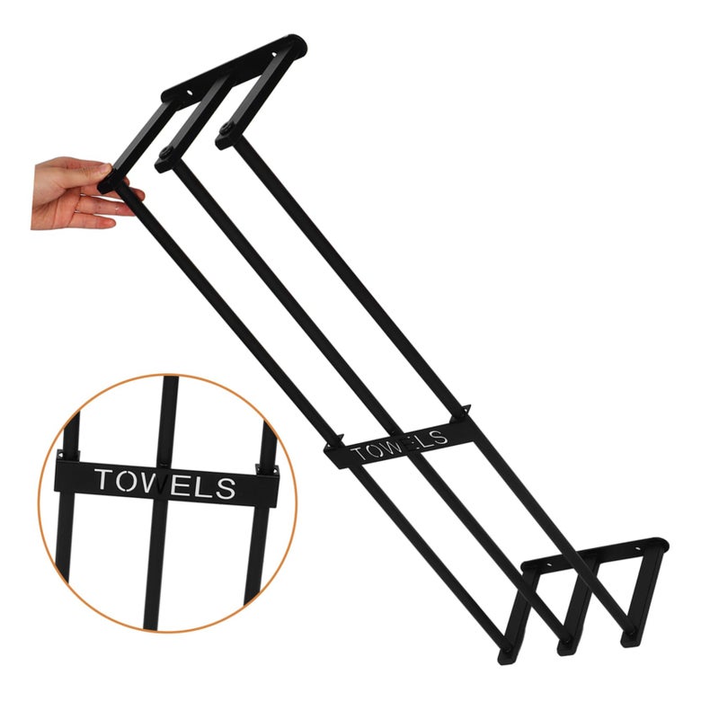 Stainless Steel Towel Rack Wall Mounted Vertical Organizer Holds Large Towels Space Saving Modern Design - Image 4