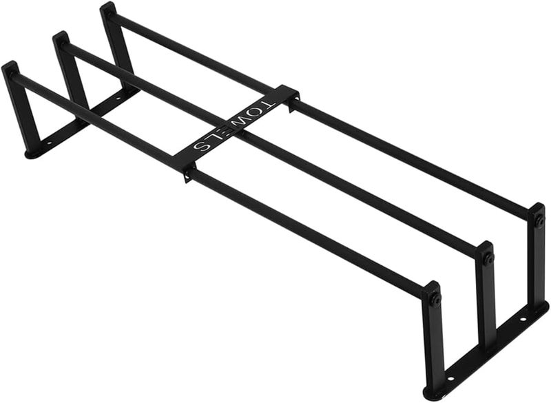 Stainless Steel Towel Rack Wall Mounted Vertical Organizer Holds Large Towels Space Saving Modern Design - Image 1