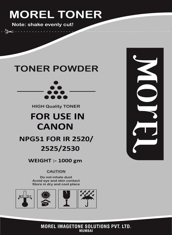 Morel NPG51 Toner Powder for use in Canon Image Runner (IR) 2520/2525 / 2530 Printer and Photocopier