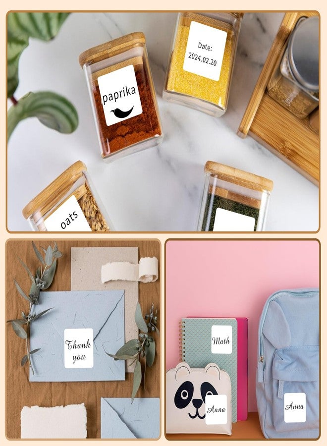Yeachlaing 1.5"x1.5" White Square Thermal Label Stickers,Self-Adhesive Square Direct Thermal Labels,500 Sheets with Perforation Line in ROLL - Image 3