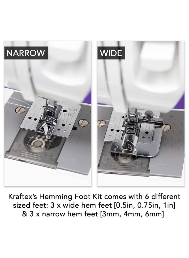 كابتن تيك Sewing Machine Presser Foot Hemming Presser Feet - Image 4