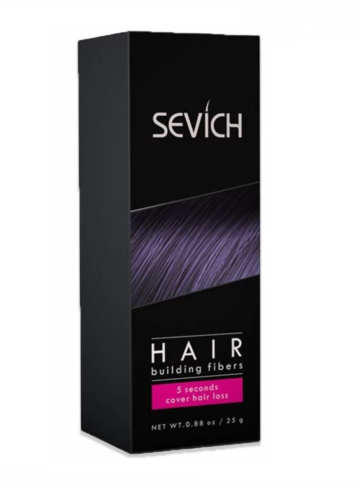Sevich Unisex Instant Hair Fibers 5 Seconds Conceals Loss Hair Rebuilding Nature Keratin Fibers for Thinning Hair 25g - Dark Brown Colour - Image 1