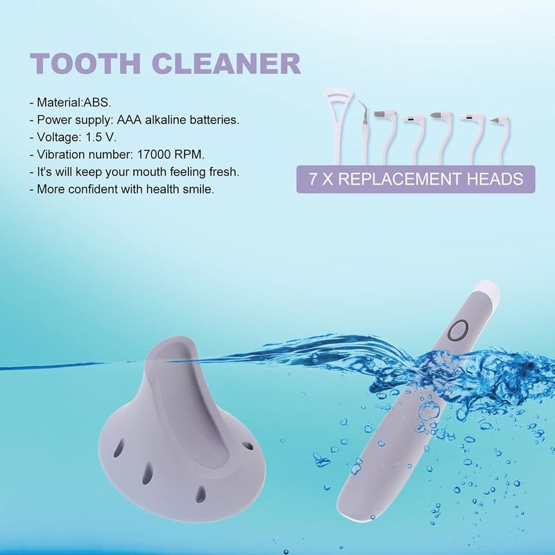 comfrt Electric Dental Calculus Remover Tartar Scraper Plaque Remover Water Floss,flosser,Travel Floss for Teeth Stain Polisher Teeth High Frequency Vibration Cleaning Tools - Image 3
