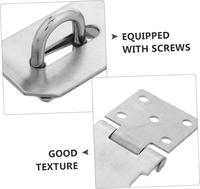 Heavy Duty Stainless Steel Door Hasp Lock for Security Barn Shed Latch - Image 4