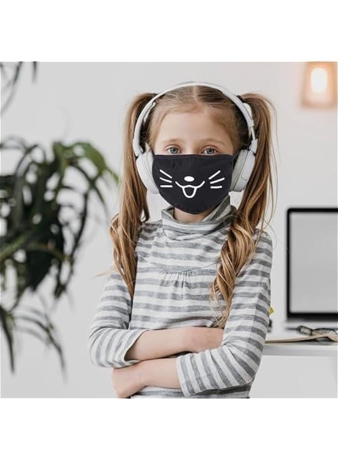 8PCS Cute Cat Face Mask, Kawaii Cotton Mouth Masks Reusable Washable Face Mask Anti-Dust Anime Masks for Women Men - Image 5