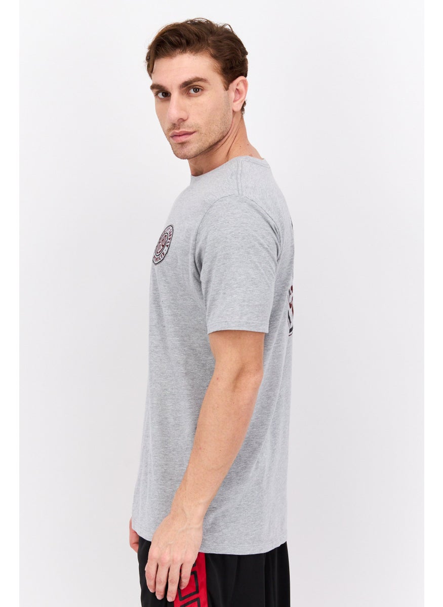 Hurley - Men Sportswear Fit Short Sleeve Outdoor T-Shirts, Light Grey - Image 1
